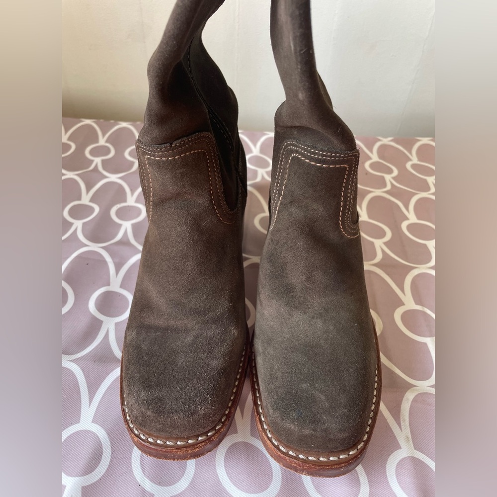 Frye Chocolate Suede Campus Boot - Picture 4 of 6